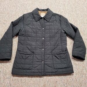 Beretta Jacket Womens 10 Black Quilted Thermore Snap Button Outdoors Hiking Camp